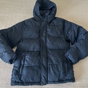 Men’s Goodfellow & Co Blue Navy Puffer Quilted Jacket Coat Medium